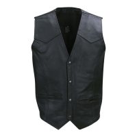 Leather vest without print