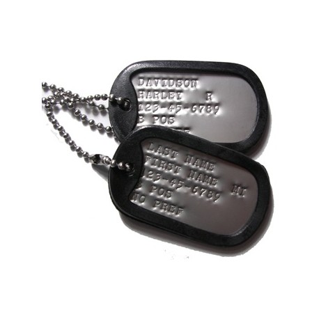 Dog tags com gravação. Instinto Militar