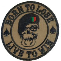 Bordado born to lose INSTINTO MILITAR