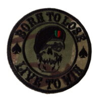 Bordado born to lose INSTINTO MILITAR