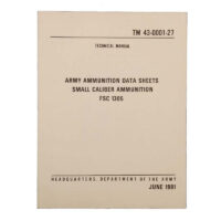 Book army ammunition data small caliber 06/1981