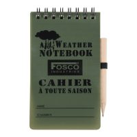 Notebook waterproof small with pencil