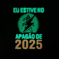Bordado eu estive no apagão 2025 refletor