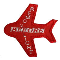 Bordado avião Remove before flight