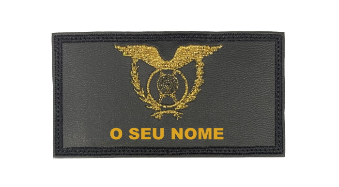 PLACA NOMINAL FA POLÍCIA AÉREA EM NAPA VELCRO COSIDO ( 100 X 50 ) FIO METÁLICO JPEG SITE
