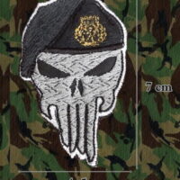 Bordado Punisher com boina exército/ cavalaria - instinto militar
