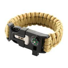 paracord bracelet with spark cutter, compass and whistle - INSTINTO MILITAR